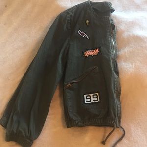 Army green thick coat